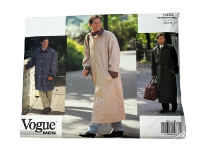 Vintage Vogue 1032 Men’s Uncut Pattern Overcoats Size XS S M - Image 1 of 4
