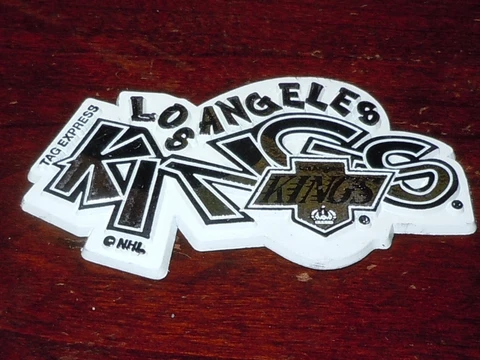 LOS ANGELES KINGS Vintage LA NHL RUBBER Hockey FRIDGE MAGNET Standings Board Cover