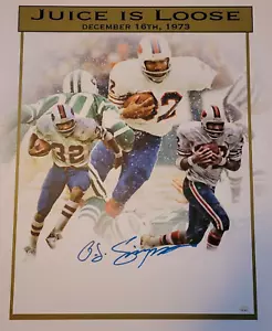 OJ Simpson Hand Singed 16 x 20 Canvass Limited Edition #8 of 10 JSA Witness COA - Picture 1 of 9
