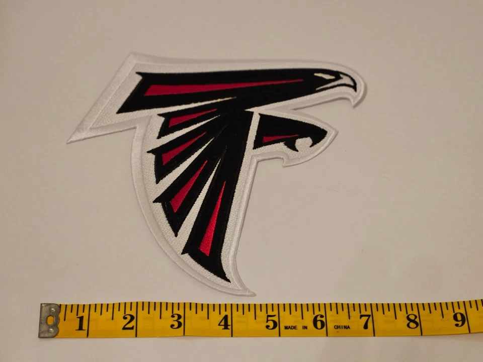 Atlanta Falcons Big 7" Iron On Embroidered High Quality Patch FREE Shipping - Image 1 of 1