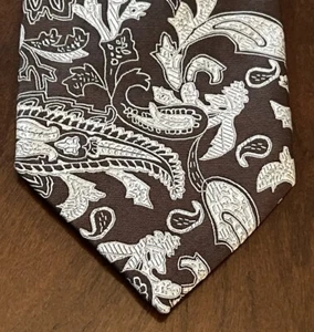 Enrico Venturi Cravatte Brown 100% Silk Men’s Neck Tie - Picture 1 of 9