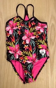 HURLEY UPF-50+ One-Piece Swimsuit Bathing Suit Swimwear Size 4 - Picture 1 of 4