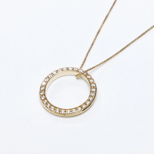 BOTTEGA VENETA Anello catena argento placcato oro con cristalli zirconi nuovo con etichette