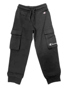 CHAMPION BAMBINO PANTALONE CARGO COTONE FELPATO art. 305364 - NERO e BLU - Picture 1 of 7