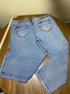 "Pantalones de mezclilla Cutter Buck vintage para hombre 40x29"" azul desgastado desteñido LOTE DE 2" Foto 1 de 4