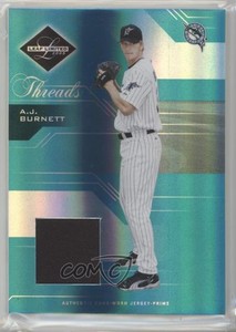 2005 Leaf Limited Threads Jerseys Prime /100 AJ Burnett #63
