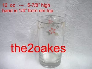 4 Pfaltzgraff Wyndham 12 oz 5-7/8" Glass Drink Ware Tumblers Pink & Gray Flowers - Picture 1 of 2