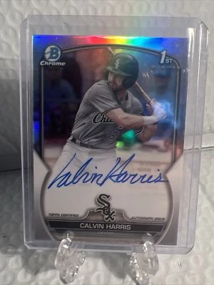 2023 Bowman Draft Calvin Harris 1st Chrome Auto REFRACTOR/499 CDA-CHA White Sox - Image 1 of 4