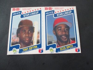 Tony Gwynn  Ozzie Smith 1987 M&M Star Lineup #23 and 24 X 10 - NICE LOTS!!!