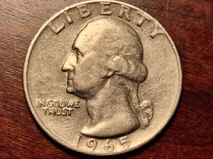 1965 DDO DDR No Mint Mark Filled Letters Multiple Errors Washington Quarter #1 - Picture 1 of 7