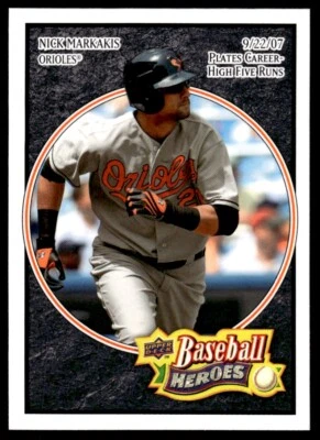 2008 Upper Deck Baseball Heroes BLACK Nick Markakis Baltimore Orioles #14 - Image 1 of 2