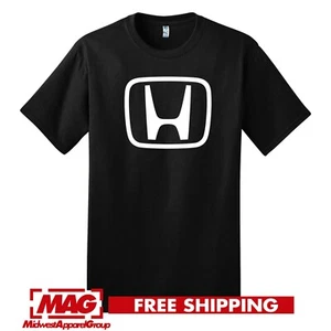 HONDA LOGO BLACK T-SHIRT Automotive Shirt Tee Civic Accord Racing Vtec TypeR T - Picture 1 of 3