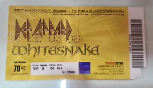 ticket of DEF LEPPARD/ WHITESNAKE concept ATHENS GREECE 2008 Karaiskaki stadium - Picture 1 of 2