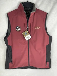 Drake Windproof Tech Vest FSU Florida State Seminoles Maroon Burgundy Large - Picture 1 of 7