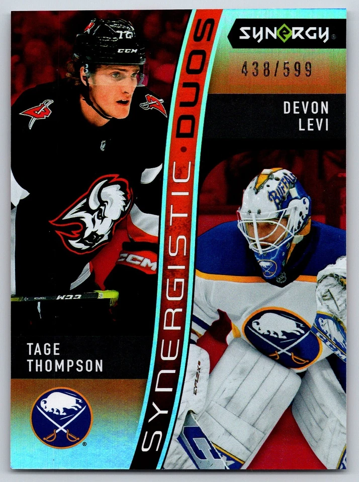 Tage Thompson Devon Levi 2023-24 Synergy Synergistic Duos Red #SD-4 Rookie /599 - Image 1 of 2