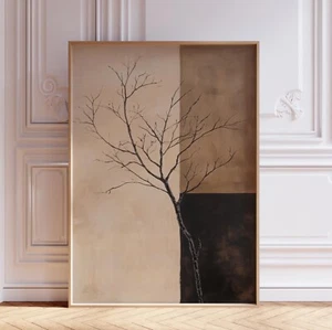 Minimalist Neutral Japandi Wall Art Print - Picture 1 of 6