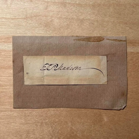 Dolley Madison Autograph Handwritten Signed Cut James Extremely Rare First Lady Cover