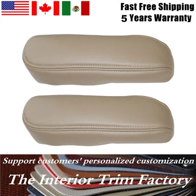 Cubierta de reposabrazos de asiento de cuero tostado para Ford F250 F350 Super Duty 1999-2007 2 piezas Foto 1 de 4