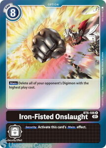 BT6-106 Iron-Fisted Onslaught Rare Mint Digimon Card
