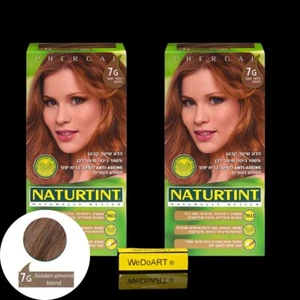 Paquete de 2 Paquete de 2 Naturtint color cabello permanente 7G dorado almendra rubio - Imagen 1 de 1