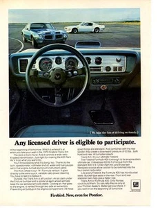 1970 PONTIAC TRANS AM / FORMULA 400 ~ ORIGINAL PRINT AD - Bild 1 von 1