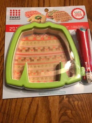 Sweet Creation Feo Navidad Suéter Cortador de Galletas y Juego de Rollos de Estampillas - Nuevo  Foto 1 de 2