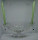 Art Deco Clear Glass Flower Bowl Candle Holder Centerpiece Decorative GB L4