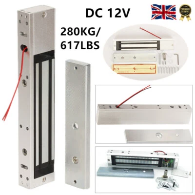 DC12V Electric Magnetic Door Lock w/LED Access Control Maglock 280KG Force - Image 1 of 4