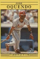 1991 Fleer #640 Jose Oquendo - NM - Image 1 of 2