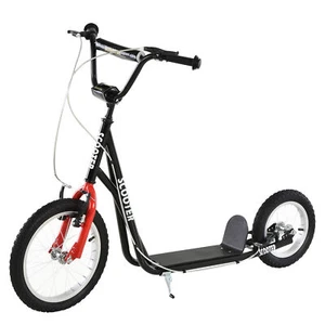 Teens Youth Scooter Ride On Toy Adjustable Handlebar Dual Brake Inflatable Wheel - Picture 1 of 12