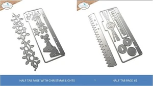 Nuevo Elizabeth Craft Designs Media Pestaña Página con Luces de Navidad y Media Pestaña Página 2 - Imagen 1 de 8