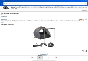 3 Person pop up dome tent. - Picture 1 of 6