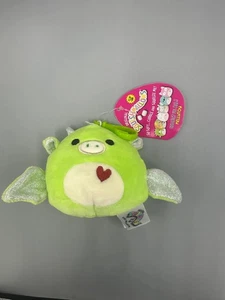 Squishmallow Desmund El Dragón Peluche 3” Verde Juguete Clip San Valentín Brillante - Imagen 1 de 2