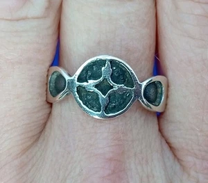 Ola Gorie Scottish Sterling Silver Celtic Cross Ring OMG Size S - Picture 1 of 8