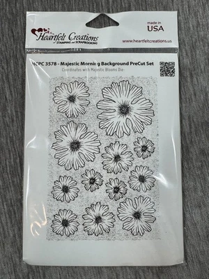 Juego de estampillas de goma Heartfelt Creations HCPC 3578 fondo majestuoso de la mañana EE. UU. Foto 1 de 3