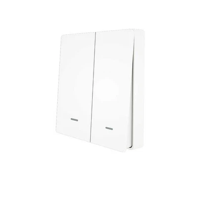 Telecomando Interruttore 2 Tasti, RF 433MHz, TUYA, Smart Life, 3V Con Pile CR203 - Immagine 1 di 3