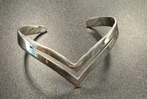 Vintage 925 Silber Mexico Taxco Open Work Cutout Armreif Armband 16,3 g - Bild 1 von 6