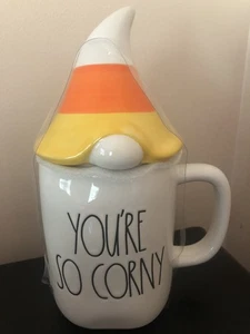 RAE DUNN Gnome You're So Corny Figural Cup Mug Fall Candy Corn Drink Decor NEW - Picture 1 of 8