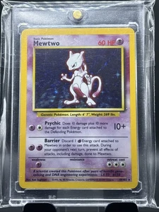 Mewtwo Base Set Holographic 10/102 Pokemon Card LP - Picture 1 of 2