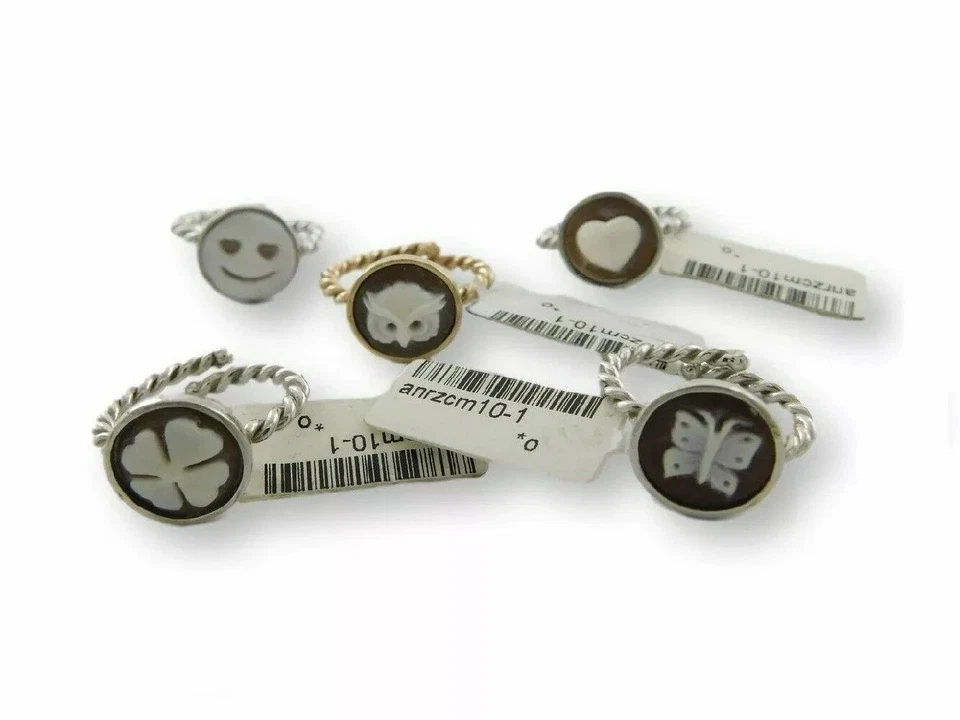 Anello Per donna da mignolo cammeo di Argento 925 in cameo Ring Bague regolabile - Immagine 1 di 1