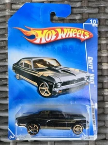 Hot Wheels 2009 Faster than Ever 10/10 Chevy Nova 136/190 Black - Picture 1 of 2