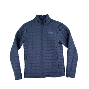 Chaqueta Thermoball The North Face Para Hombre Pequeña Azul Cremallera Completa Puffer Ligera - Imagen 1 de 10