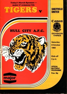 Hull City v Sheffield United 08/10/83 Division 3 - Picture 1 of 2