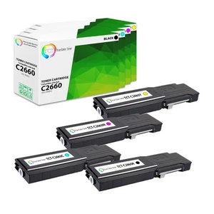 4Pk TCT C2660dn 593-BBBU 593-BBBT 593-BBBS 593-BBBR For Dell Compatible Toner - Picture 1 of 6