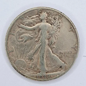 1938-D 50C Walking Liberty Half Dollar Denver Key Date! Free Shipping #SA19 - Picture 1 of 3
