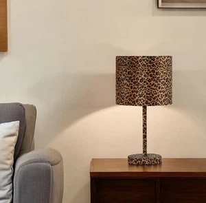 19" Orange And Black Metal Bedside Table Lamp With Orange And Black Drum Shade - Picture 1 of 9