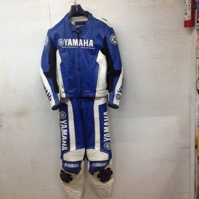 SPORTBIKE  SUIT     YAMAHA    2 PIECE LEATHER       WORN TWICE [ SEE NOTES] - Image 1 of 4