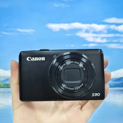 Cámara digital compacta Canon PowerShot S90 10,0 MP negra con batería probada Foto 1 de 4