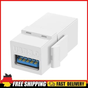 USB 3.0 Keystone-Buchseneinsätze, Buchse auf Buchse, Adapter (weiß) - Bild 1 von 6
