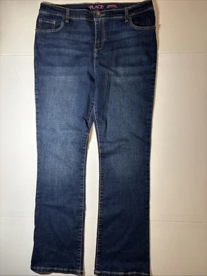 The Childrens Place Blue Jeans Girls Size 16 Boot Cut Adjustable Waist NWT - Image 1 of 4